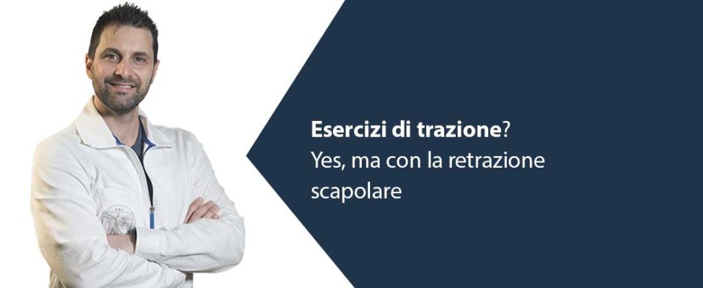 Esercizio di trazioni con retrazione scapolare