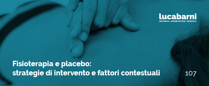 Fisioterapia placebo fattori contestuali